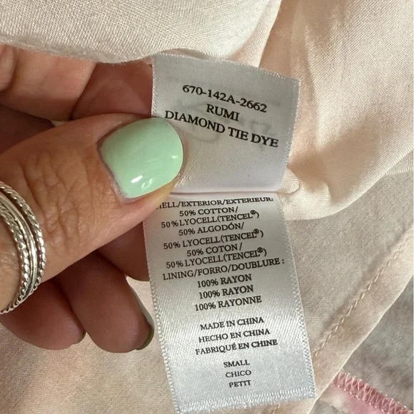 Rails Rumi Diamond Tie-Dye Smocked Midi Dress Size Small petite - Picture 11 of 15